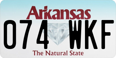AR license plate 074WKF