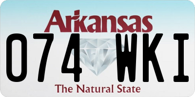 AR license plate 074WKI