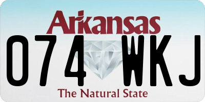 AR license plate 074WKJ