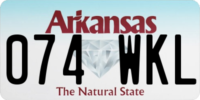 AR license plate 074WKL