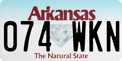 AR license plate 074WKN