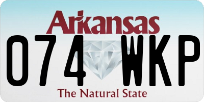 AR license plate 074WKP