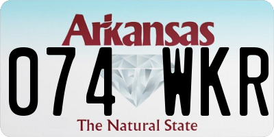 AR license plate 074WKR
