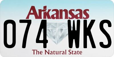 AR license plate 074WKS