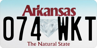 AR license plate 074WKT