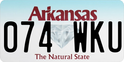 AR license plate 074WKU