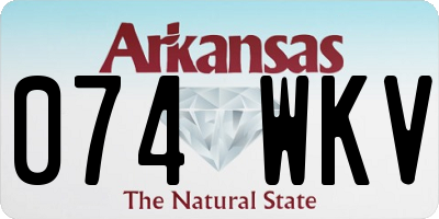 AR license plate 074WKV
