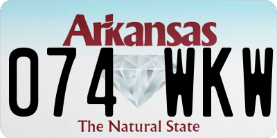 AR license plate 074WKW