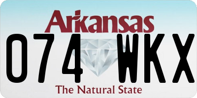 AR license plate 074WKX