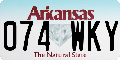 AR license plate 074WKY