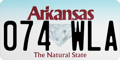 AR license plate 074WLA