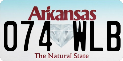 AR license plate 074WLB