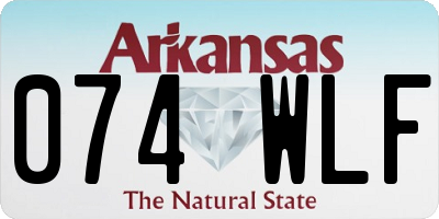 AR license plate 074WLF