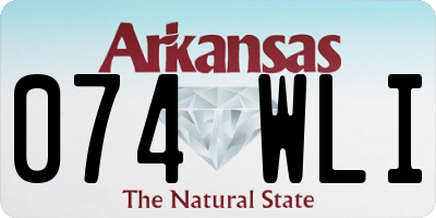 AR license plate 074WLI