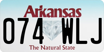 AR license plate 074WLJ
