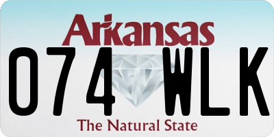 AR license plate 074WLK