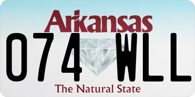 AR license plate 074WLL