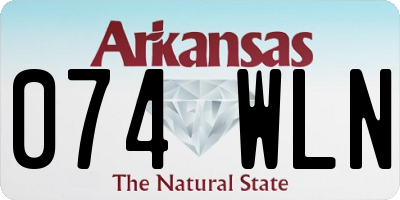 AR license plate 074WLN