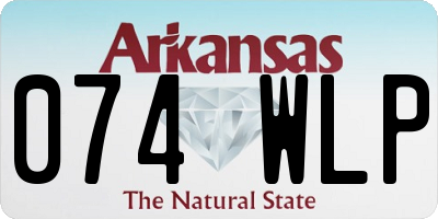 AR license plate 074WLP