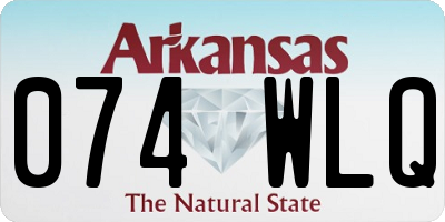 AR license plate 074WLQ