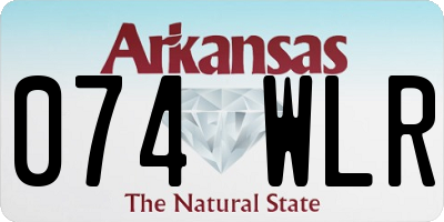 AR license plate 074WLR