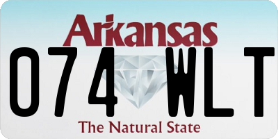 AR license plate 074WLT
