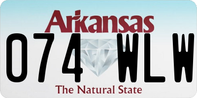 AR license plate 074WLW