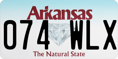 AR license plate 074WLX