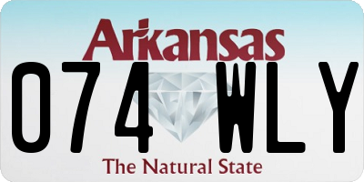 AR license plate 074WLY