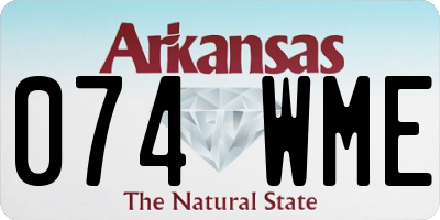 AR license plate 074WME