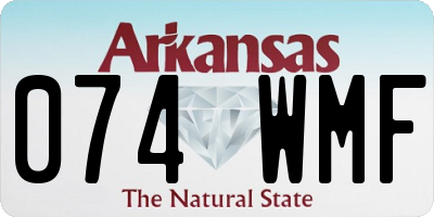 AR license plate 074WMF