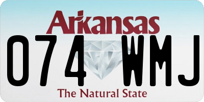 AR license plate 074WMJ