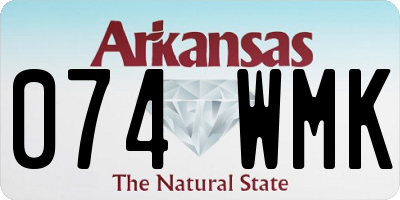 AR license plate 074WMK