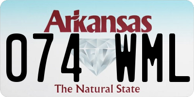AR license plate 074WML