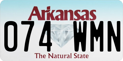 AR license plate 074WMN