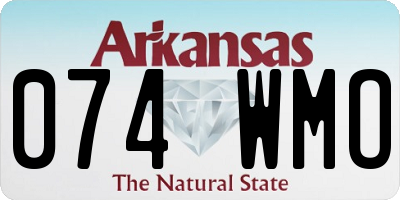 AR license plate 074WMO