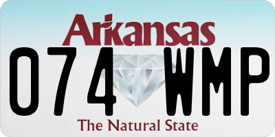 AR license plate 074WMP
