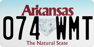AR license plate 074WMT