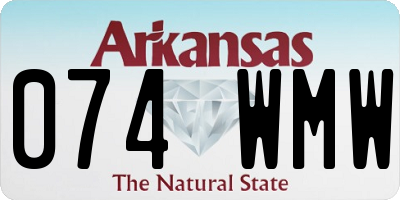 AR license plate 074WMW
