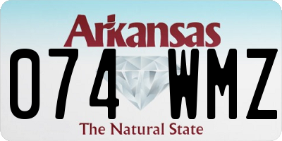 AR license plate 074WMZ