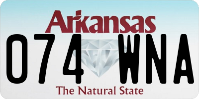 AR license plate 074WNA