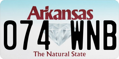 AR license plate 074WNB