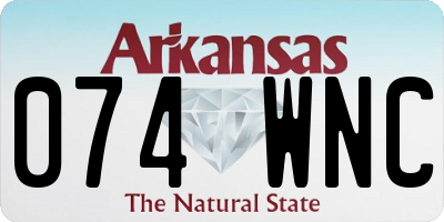 AR license plate 074WNC
