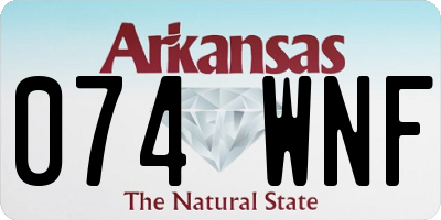 AR license plate 074WNF