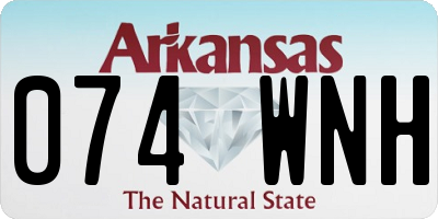 AR license plate 074WNH