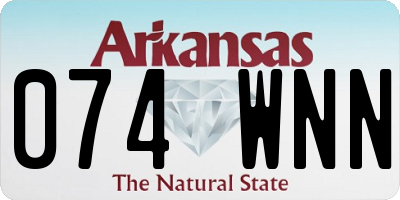 AR license plate 074WNN
