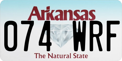 AR license plate 074WRF