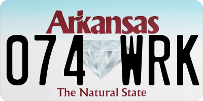AR license plate 074WRK