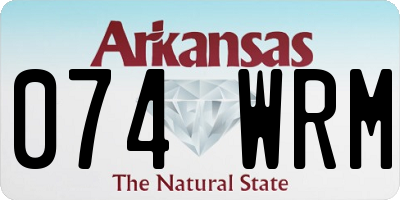 AR license plate 074WRM