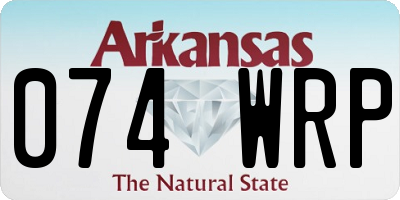 AR license plate 074WRP